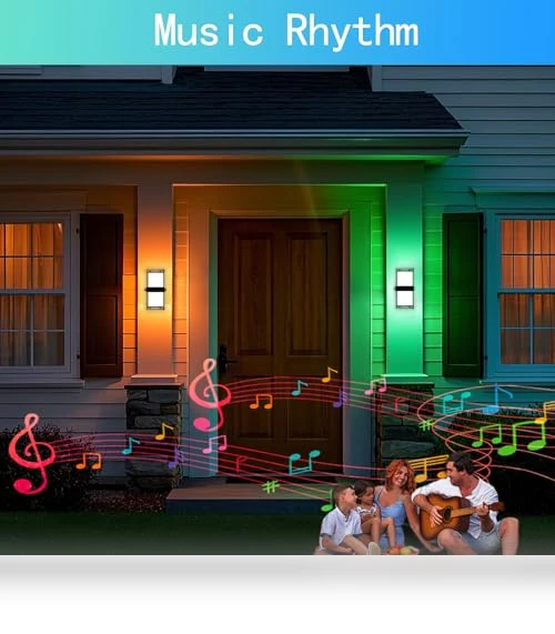 Color Changing LED Outdoor Wall Lights — Garden Illumination, WISELUME
