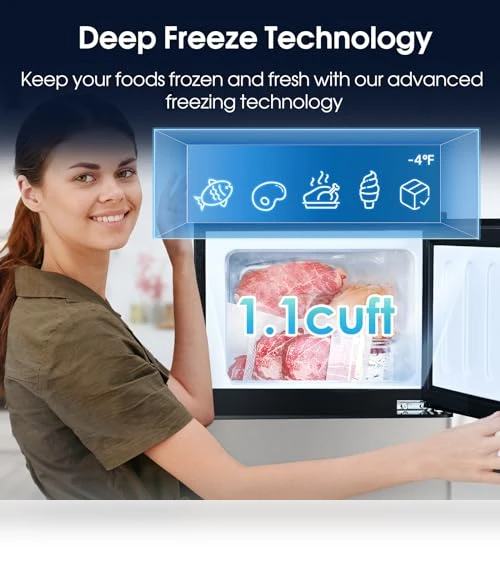 Double Door Fridge with Freezer — Mini Fridges, Anypro