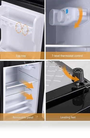 Refrigerator 2 Door Top-Freezer — Mini Fridges, KRIB BLING