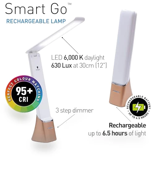 Smart Go Portable LED Lamp — Study & Desk Lighting, daylight