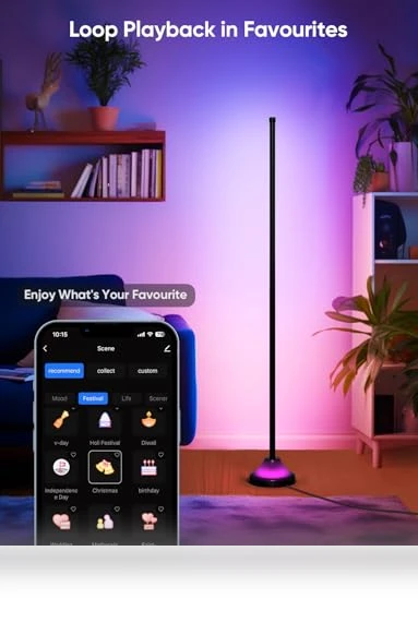 Smart RGB LED Floor Lamp with Music Sync — LED Strips, APPECK