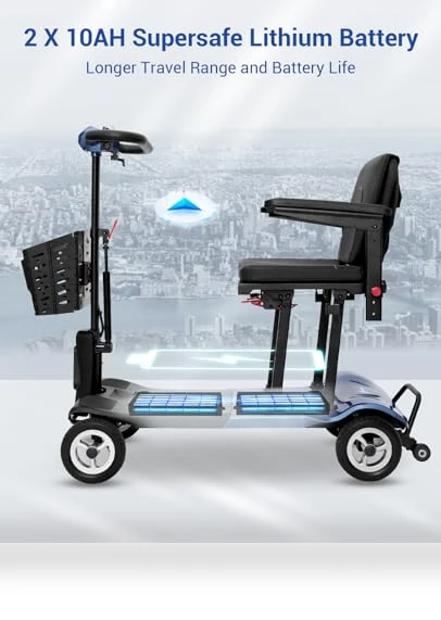 Ultra Lightweight Folding Electric Mobility Scooter — Push Scooters, Aotedor
