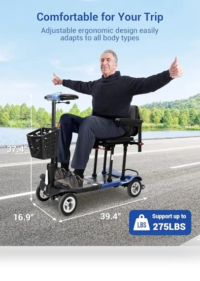 Ultra Lightweight Folding Electric Mobility Scooter — Push Scooters, Aotedor