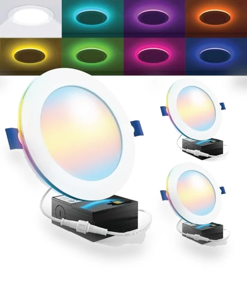 Ultra Thin LED Recessed Ceiling Lights with Night Light — LED, Sunco Lighting