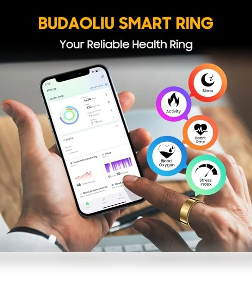 Wearable Fitness Ring Health Tracker — Fitness & Activity Monitors, BUDAOLIU