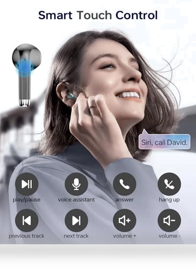 Wireless Earbuds with LED Display Charging Case — In-Ear Headphones, KTGEE