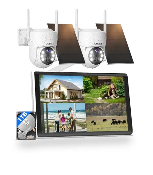 Wireless Solar Camera System Outdoor — Security Cameras, GAIEXCE