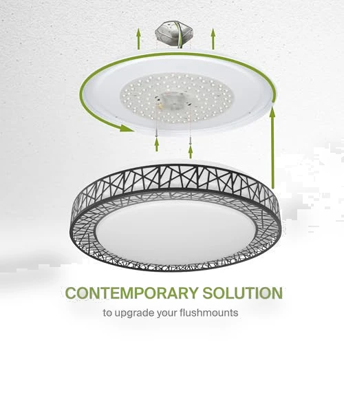 20 Inch Smart RGBW Flush Mount Ceiling Light — Overhead Lighting, ASD
