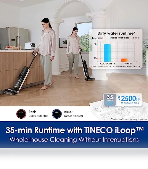 Cordless Wet Dry Vacuum Floor Cleaner Washer Mop All-in-One — Smart Cleaning Robots, Tineco