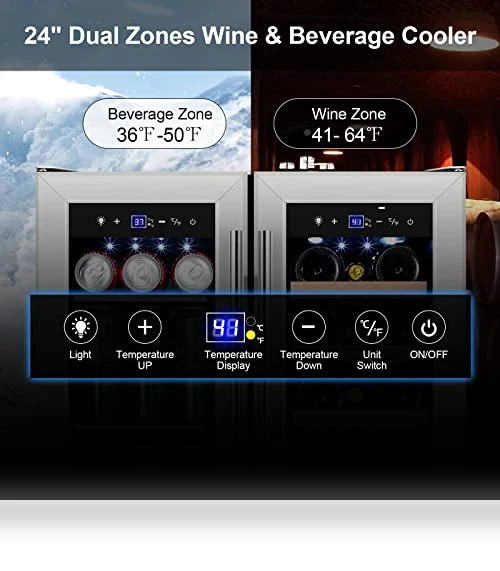 Dual Zone Wine and Beverage Refrigerator — Drink Coolers, Tylza