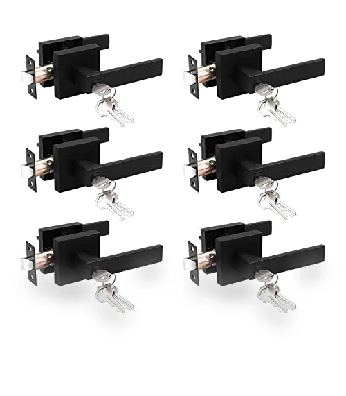 Entry Door Lever with Lock and Key — Deadbolts, Probrico