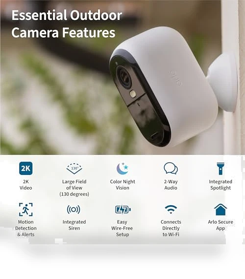 Essential Security Camera 2K — Security Cameras, Arlo