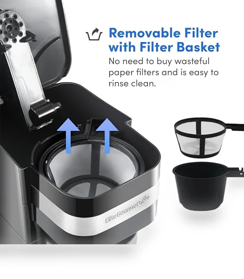 Personal Single-Serve Compact Coffee Maker — Single-Cup Coffee Makers, Elite Gourmet