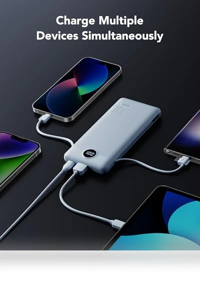 Portable Charger with Wall Plug and Cables — Mobile Power Solutions, VRURC