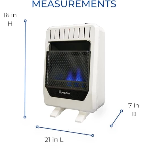 Ventless Dual Fuel Blue Flame Space Heater — Portable Propane Heaters, ProCom