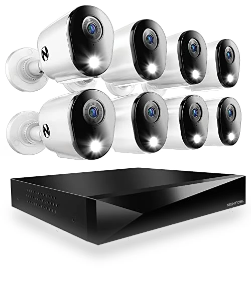 2-Way Audio 12 Channel DVR Video Home Security Camera System — Complete Surveillance Systems, Night Owl
