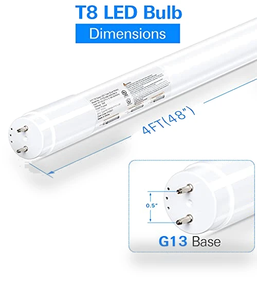 20 Pack 4FT LED T8 Hybrid Light Tube — Ballasts, Hykolity