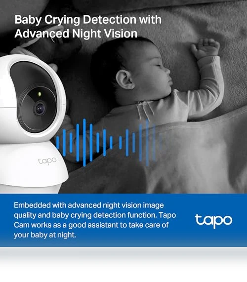 2K Pan/Tilt Security Camera — Baby Monitors, TP-Link