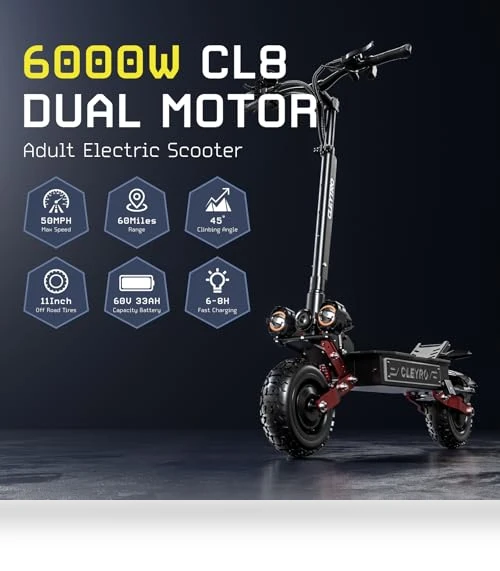 6000W Dual Motor E-Scooter — Push Scooters, Brigittebike