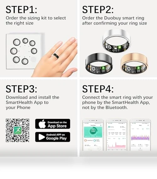 Health Rings for Women Men — Fitness Bands, Duobuy