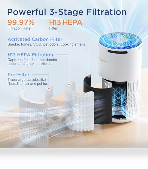 Large Room Air Purifier with Aromatherapy — HEPA Air Purifiers, DBFIT