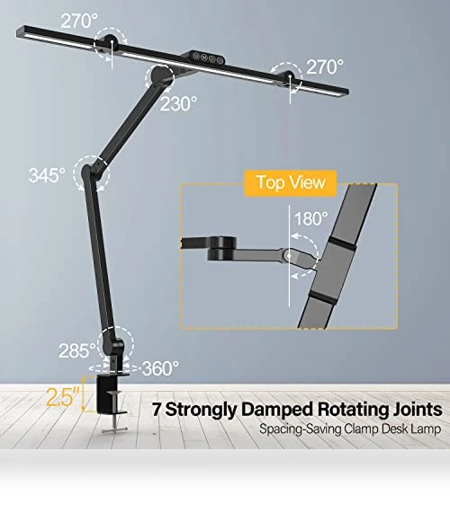 LED Desk Lamp with Clamp — Study & Desk Lighting, Micomlan