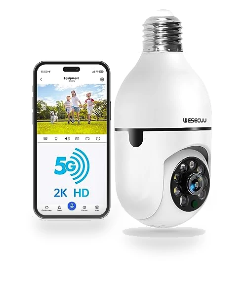Light Bulb Security Camera — Security Cameras, WESECUU