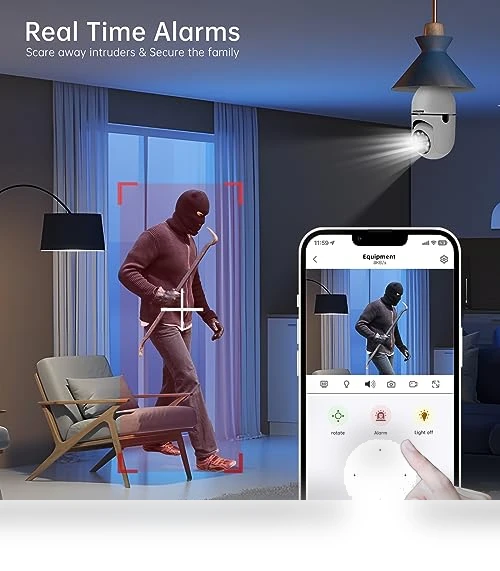 Light Bulb Security Camera — Security Cameras, WESECUU