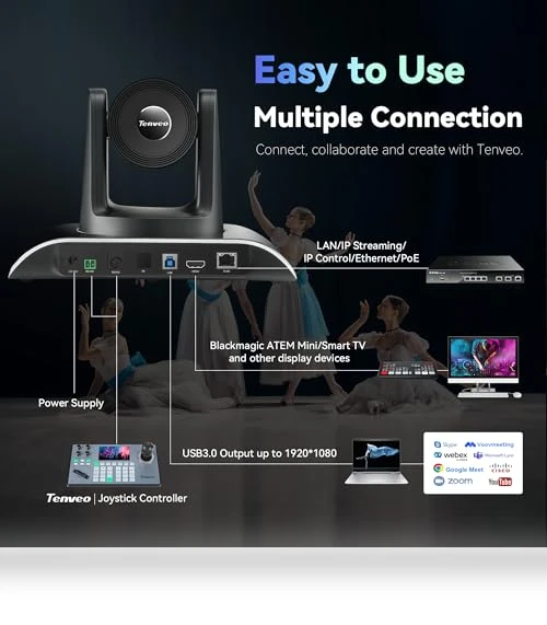 PTZ Camera and Controller Bundle — Video Production Studio, Tenveo