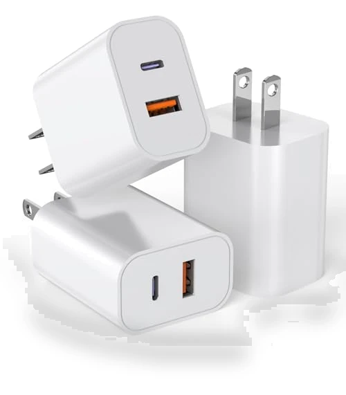 3Pack 20W Dual Port USB C Wall Charger — Chargers, DelTucci