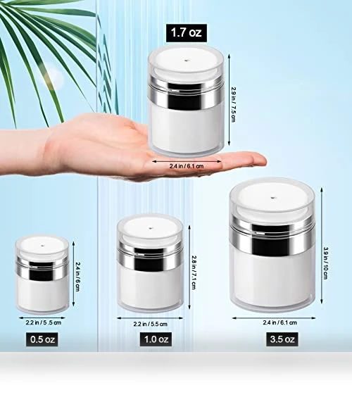 Airless Pump Jars Set — Travel Bottles, Mluchee
