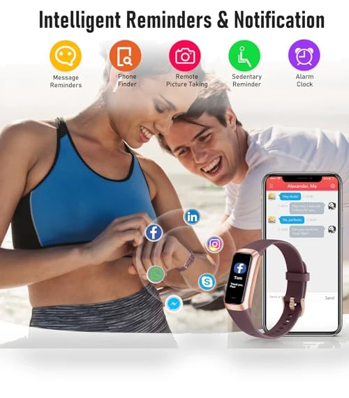 Fitness Tracker with Heart Rate and Blood Oxygen Monitor — Fitness Bands, Zeacool