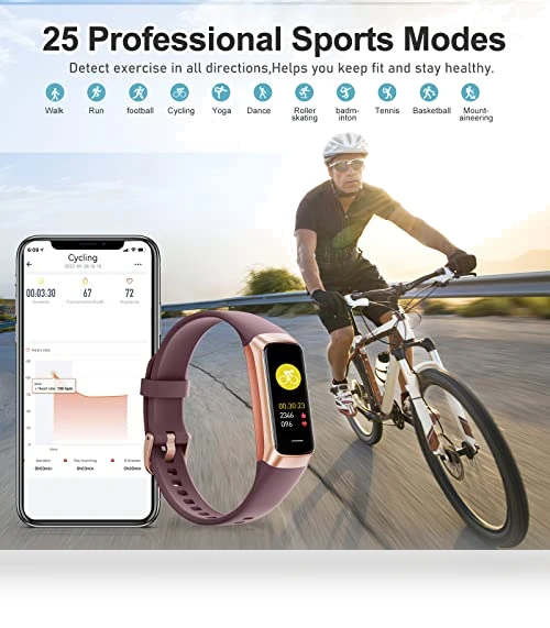 Fitness Tracker with Heart Rate and Blood Oxygen Monitor — Fitness Bands, Zeacool