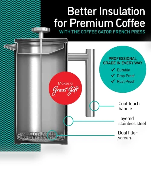 French Press Coffee Maker — French Press Coffee Makers, Coffee Gator