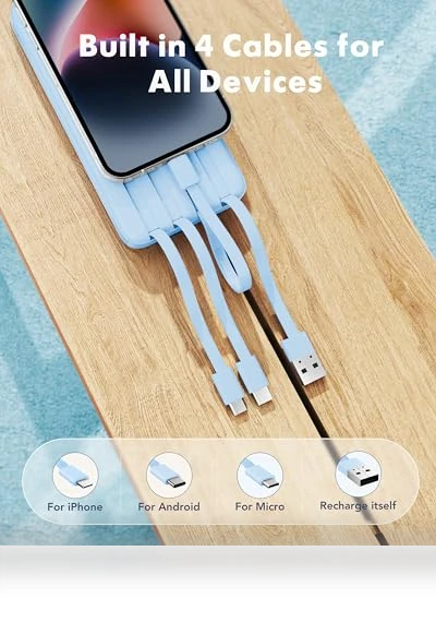 Portable Charger with Built-in Cables — Mobile Power Solutions, Dong guan Utopia-Originality Technology Co., Ltd