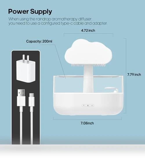 Rain Cloud Humidifier Water Drip — Air Moisturizers, Rican