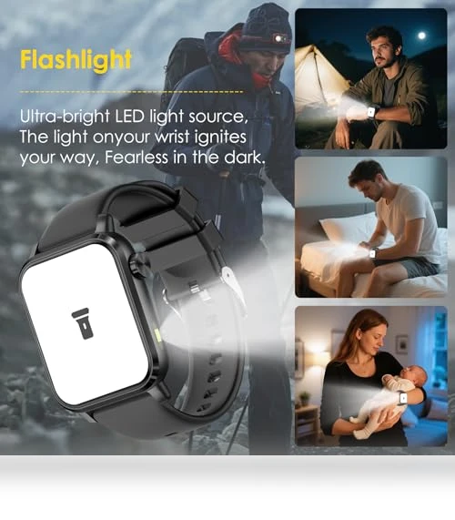 Smart Health Watch with LED Flashlight — Smartwatches, YYKY