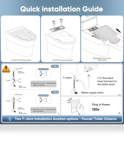 Smart Heated Toilet Seat with Warm Water & Dryer — Bathroom Essentials, FVZ