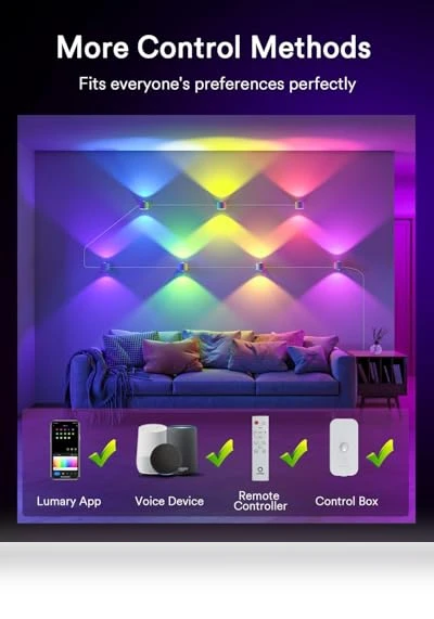 Smart Wall Sconces — LED Strips, Lumary