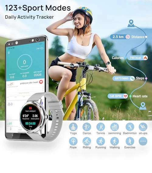 Smart Watch for Women with Heart Rate/SpO2/Female Cycle Tracker — Smartwatches, Oritham