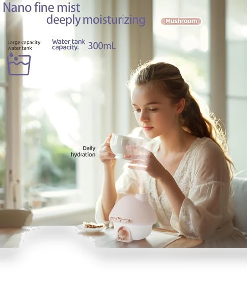 Ultrasonic Humidifier with Sunset Light — Air Moisturizers, fuliying