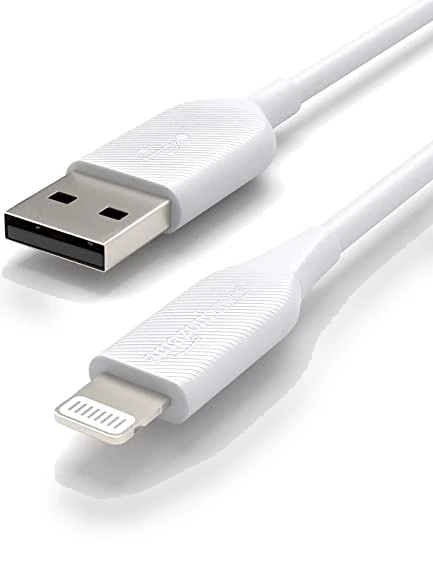USB-A to Lightning Charger Cable — Lightning, Amazon Basics