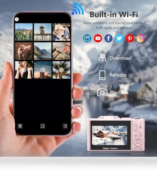 4K Digital Camera with Flip Screen — Camcorder, VJIANGER