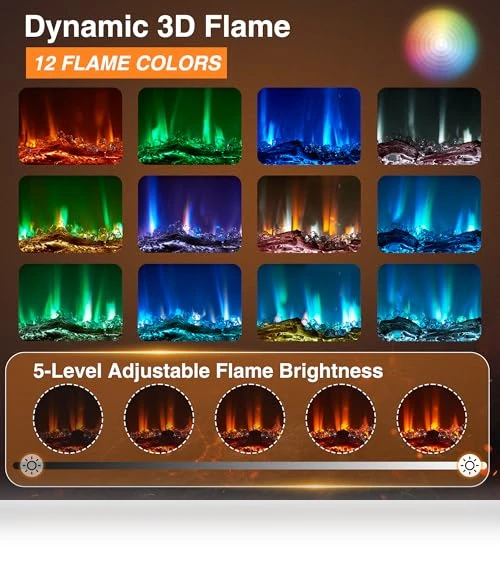 50" Recessed & Wall Mounted Electric Fireplace — Electric Heating Solutions, Breezestival
