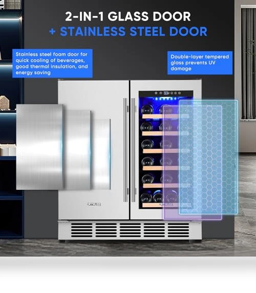 Dual Zone Wine & Beverage Refrigerator — Drink Coolers, ORYMUSE