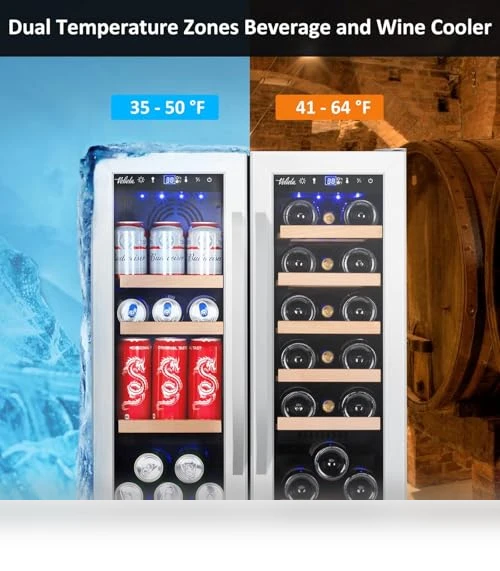 Dual Zone Wine and Beverage Refrigerator — Cooling Systems, Velieta