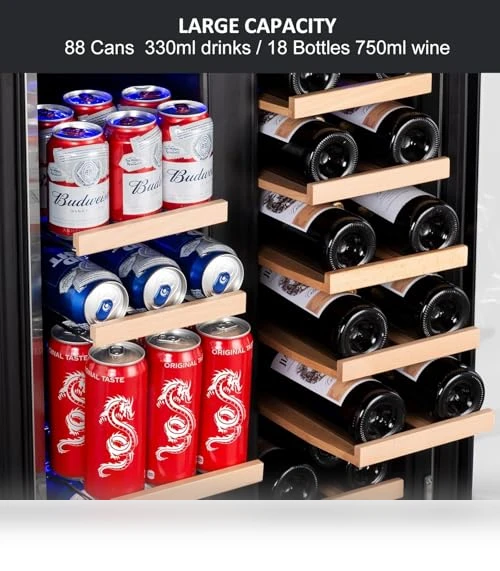 Dual Zone Wine and Beverage Refrigerator — Cooling Systems, Velieta