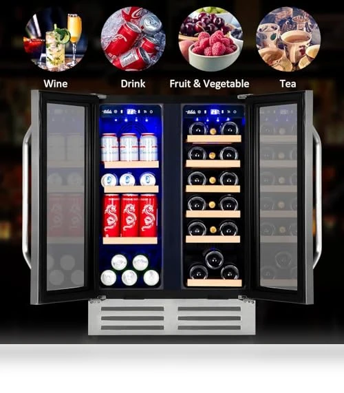 Dual Zone Wine and Beverage Refrigerator — Cooling Systems, Velieta