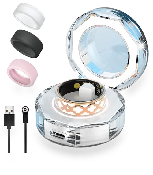 Enamel Flower Pattern Health Tracker Smart Ring — Smart Rings, UniJethro