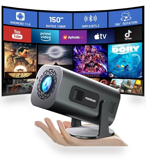 Mini Projector with WiFi and Bluetooth — Home Theater Projectors, Mentech